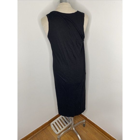 Madewell Maxi Dress Size L Black Tank Sleeveless Round Neck Long - Picture 7 of 9